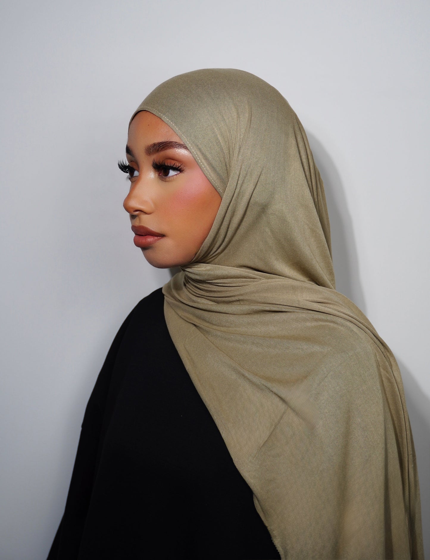 HIJAB JERSEY BAMBOO KHAKI PASTEL