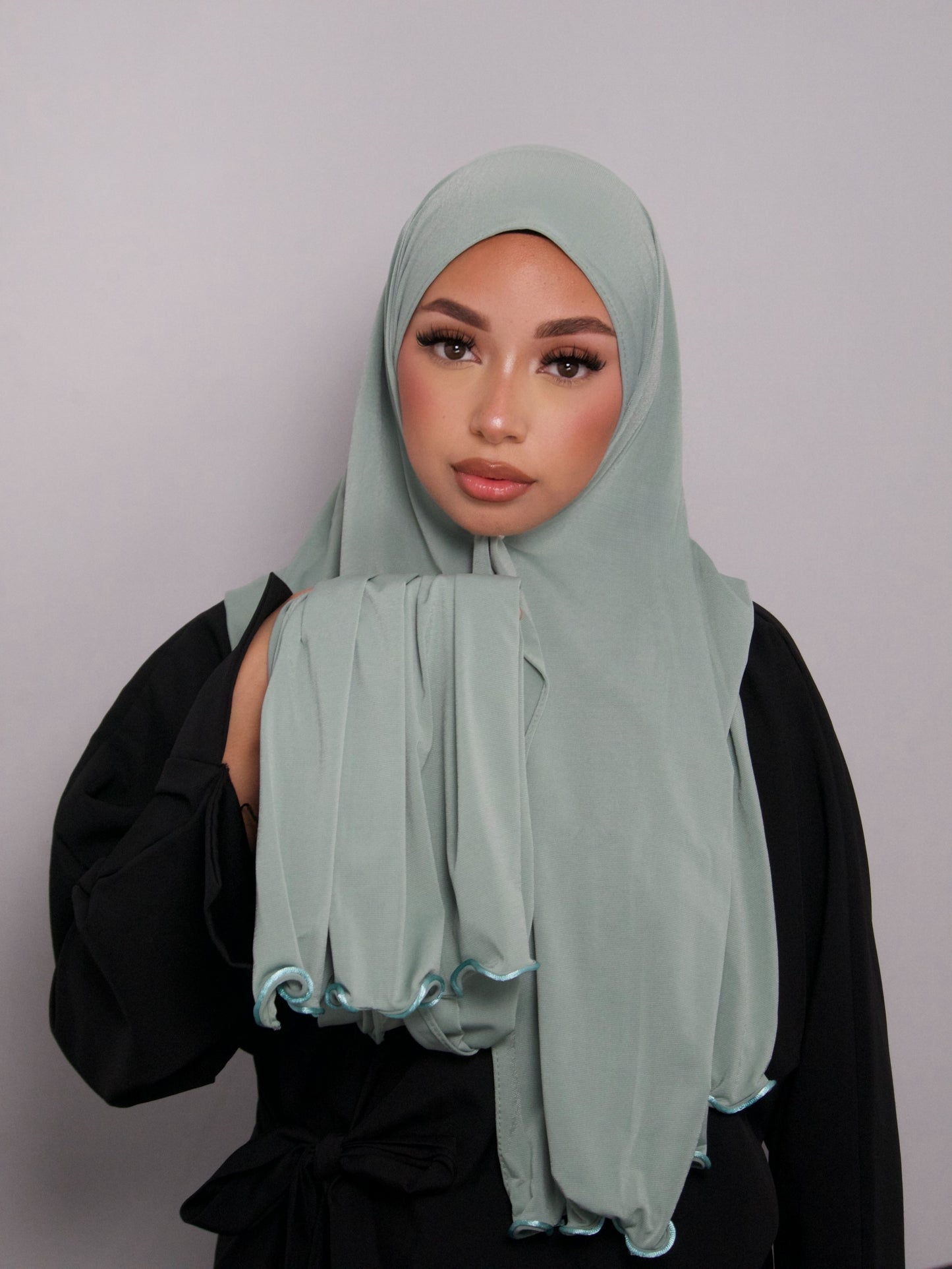 HIJAB JERSEY PREMIUM VERT D'EAU