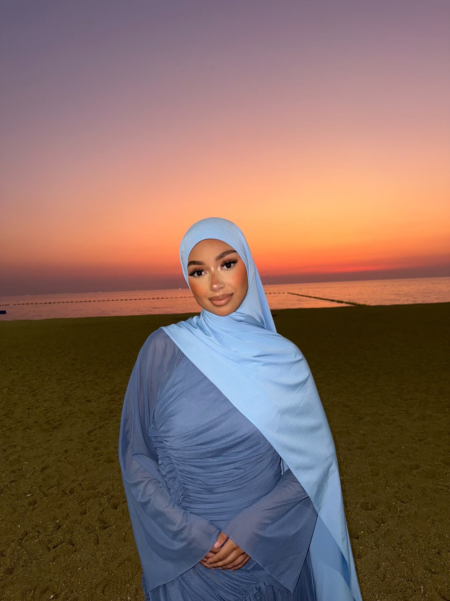 HIJAB JERSEY PREMIUM BLEU CIEL