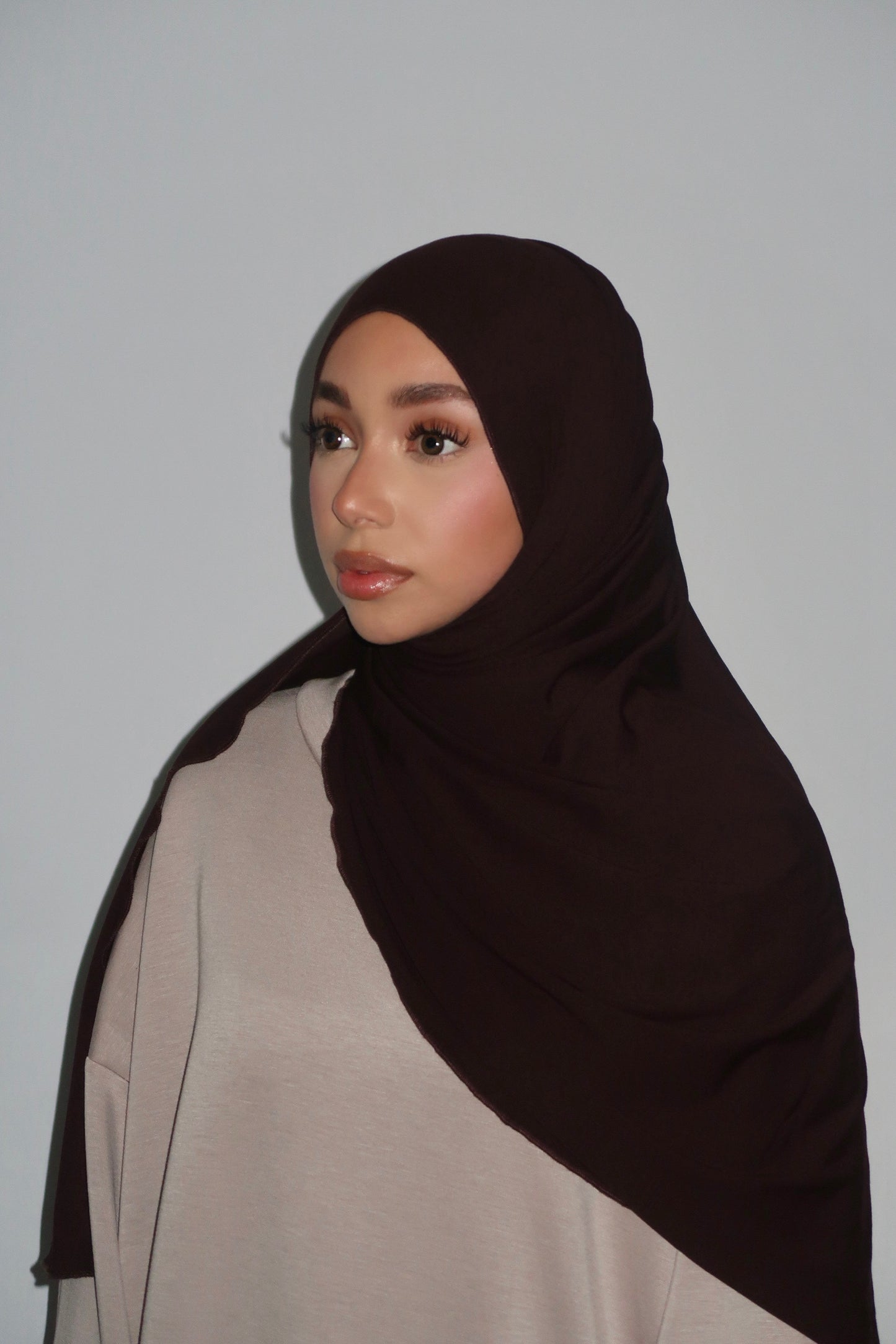 HIJAB JERSEY BAMBOO MARRON