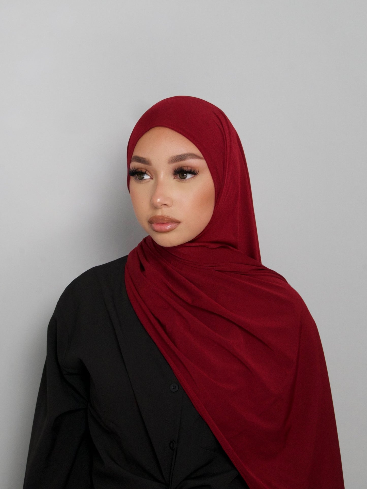 HIJAB JERSEY PREMIUM BORDEAUX