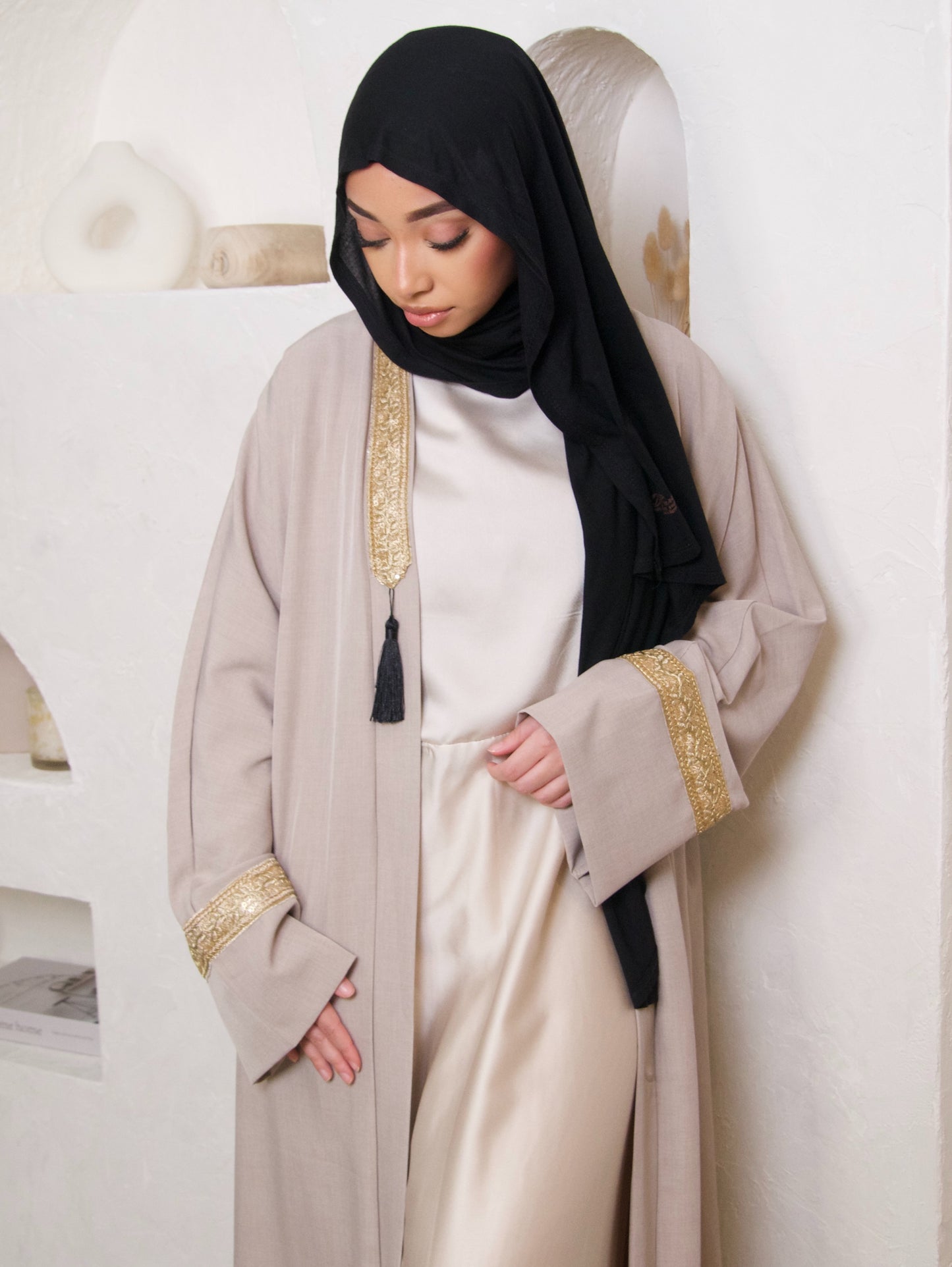 NUDE GOLD KIMONO