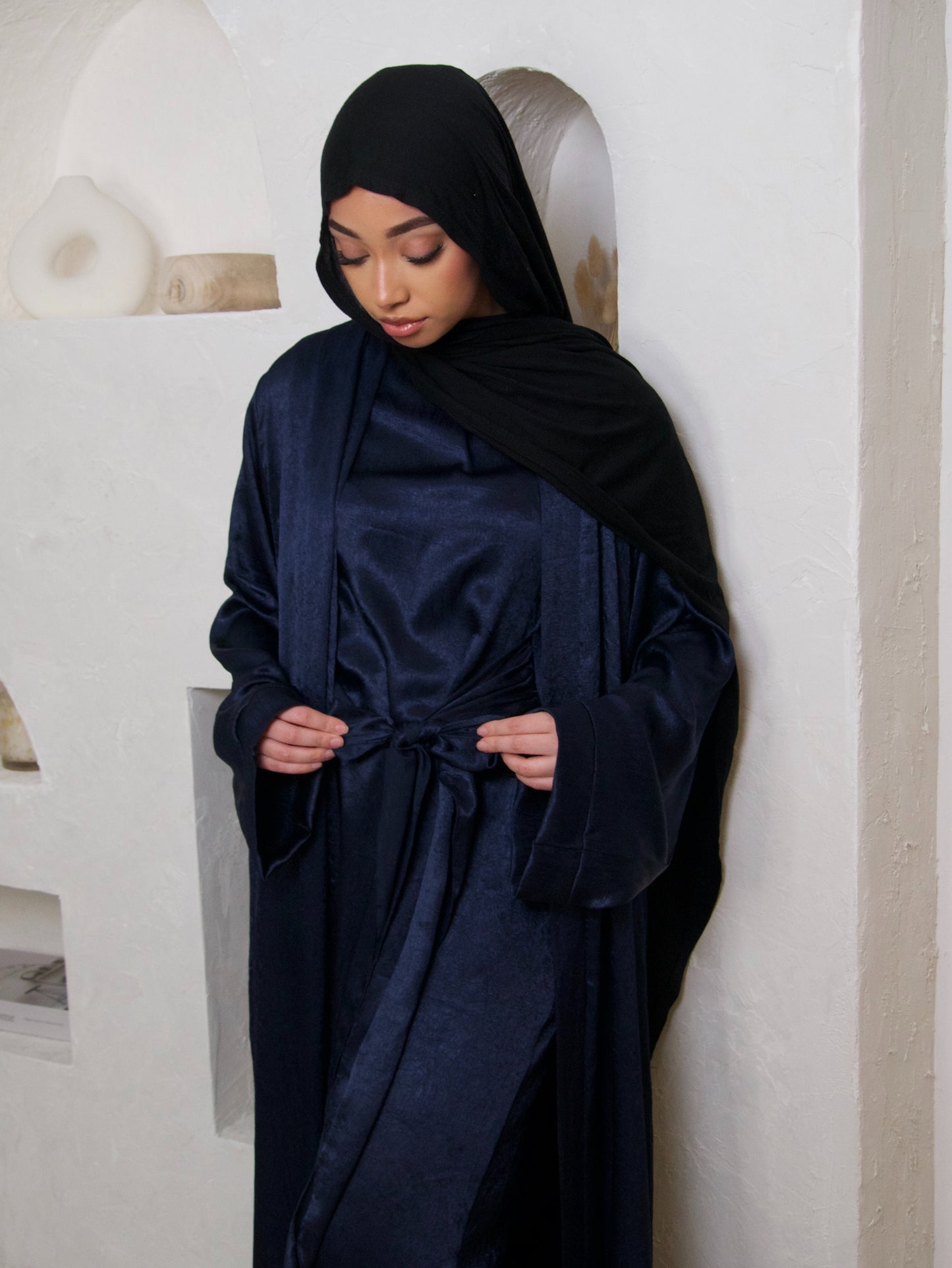 ABAYA DEUX PIECES BLEU NUIT
