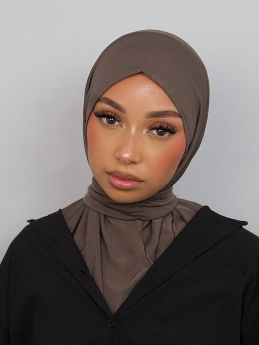 HIJAB CAGOULE TAUPE