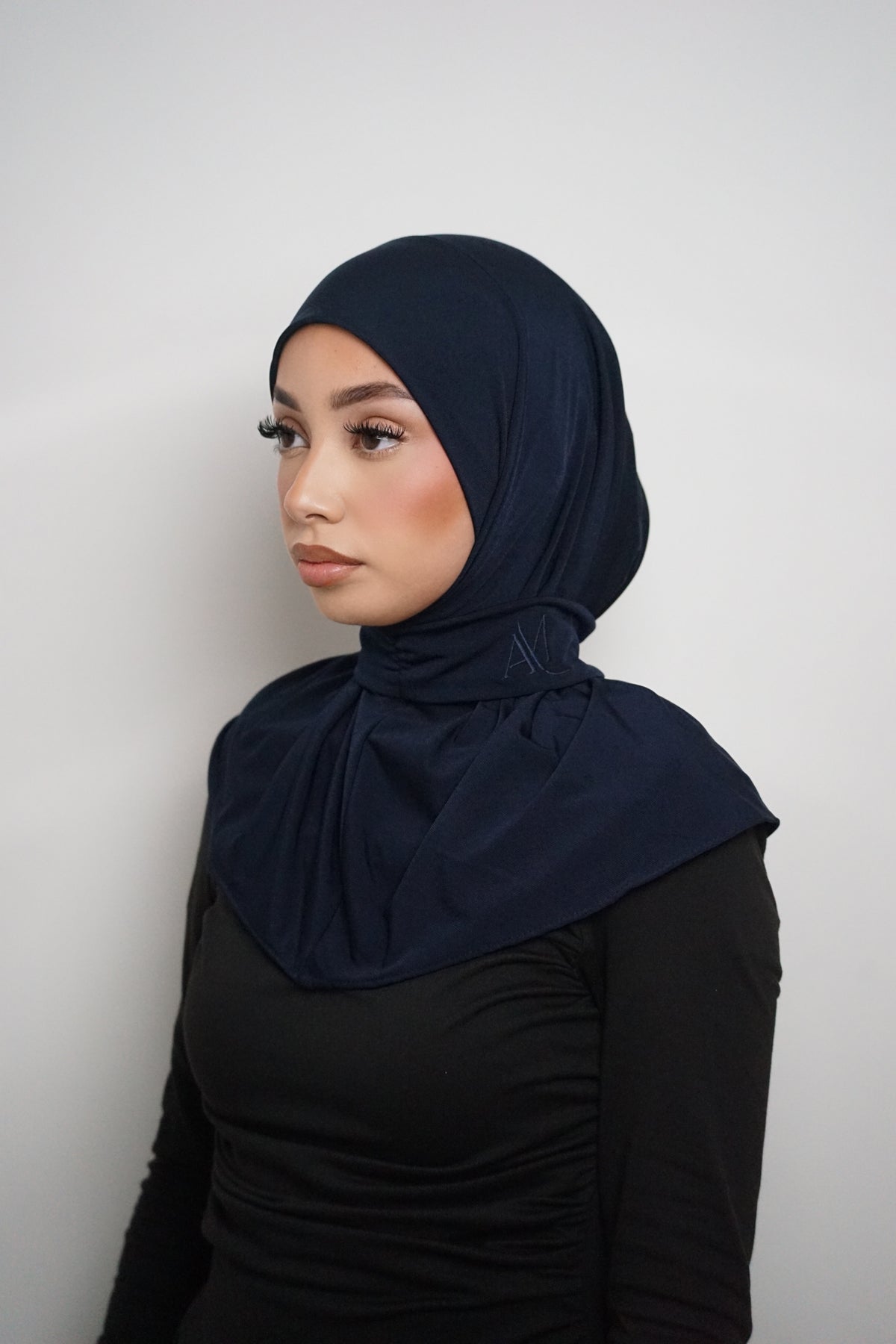 HIJAB CAGOULE À BOUTONS NAVY