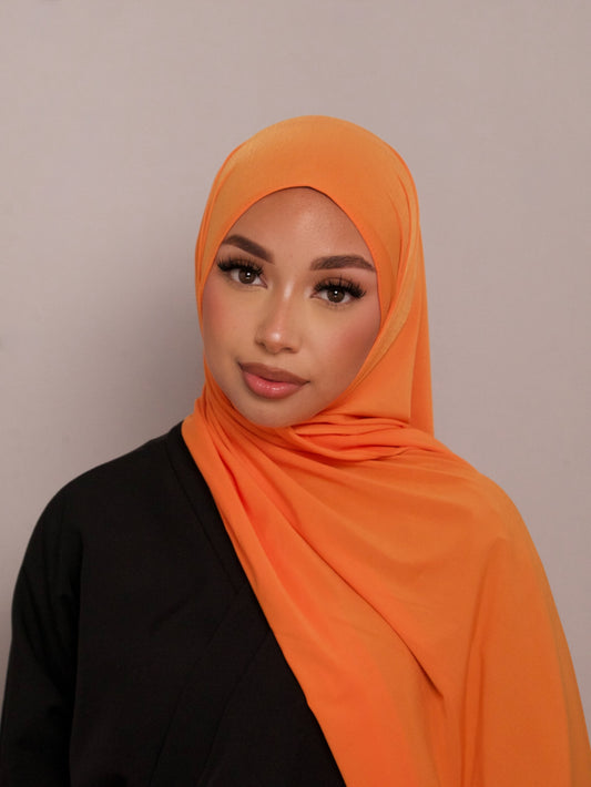 HIJAB JERSEY PREMIUM FRISÉ ORANGE