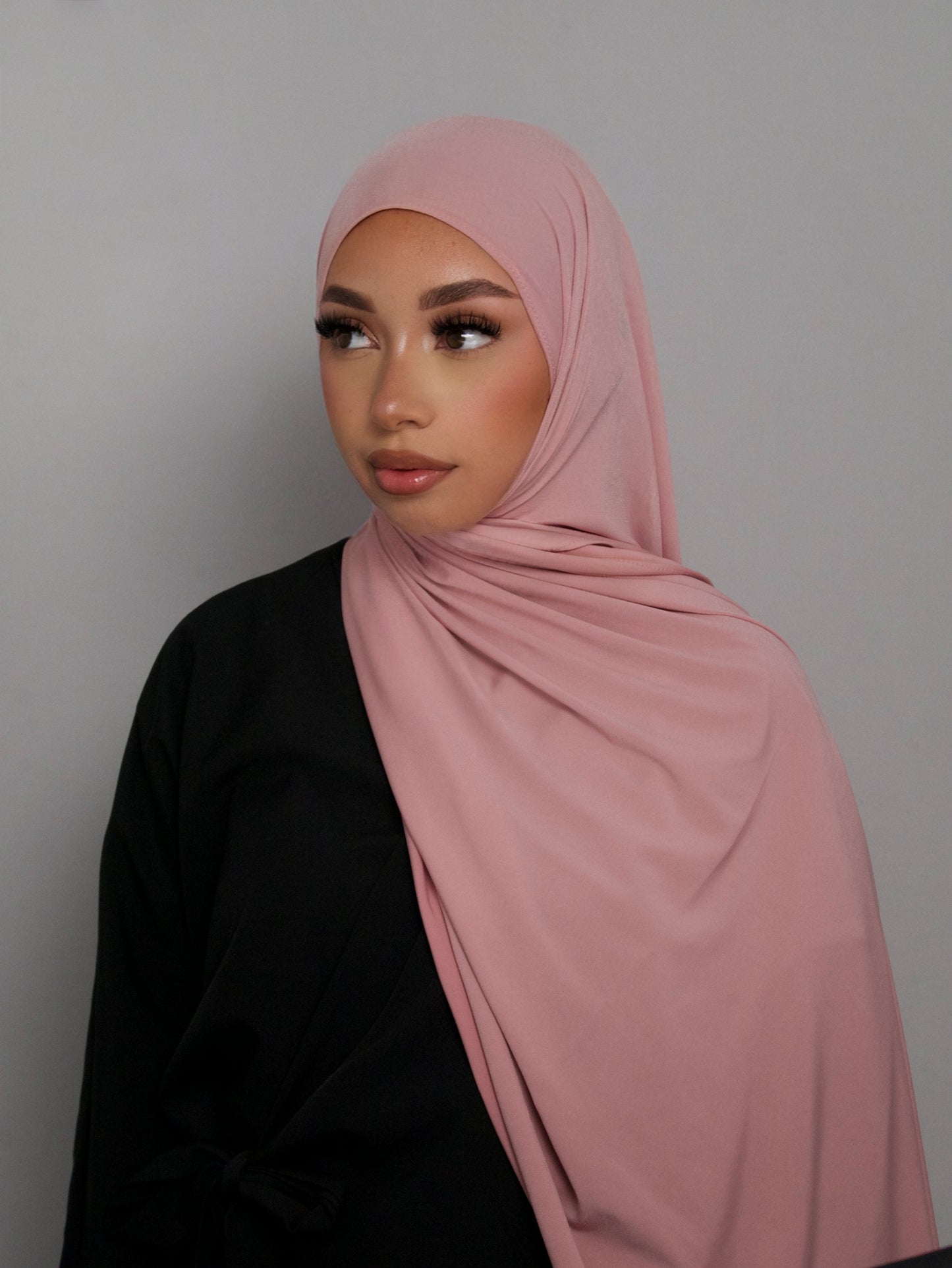 HIJAB JERSEY PREMIUM ROSE POUDRÉ