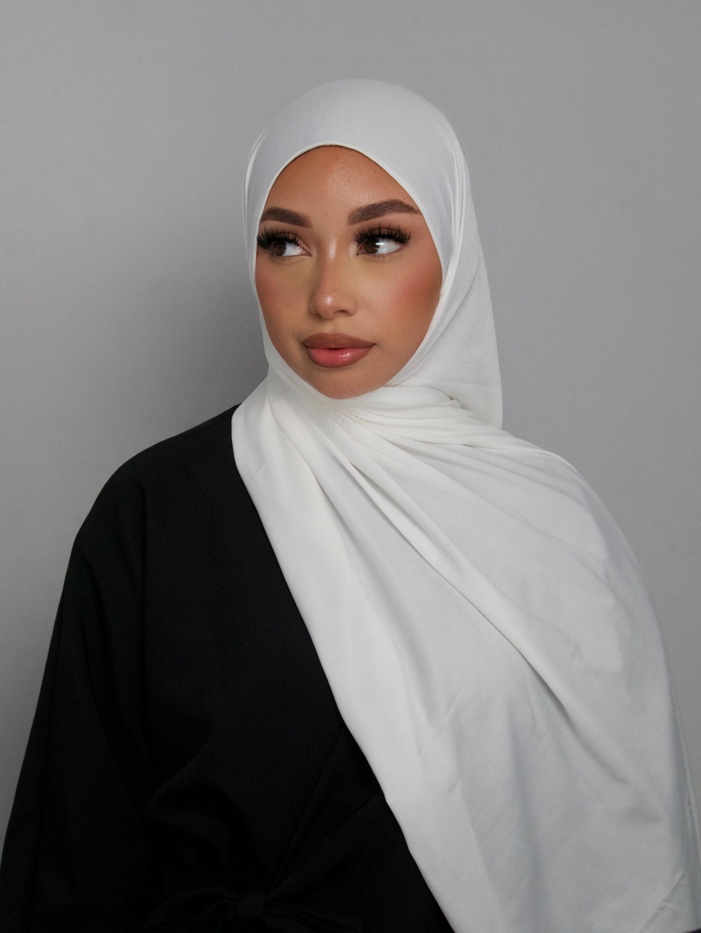 HIJAB JERSEY PREMIUM BLANC