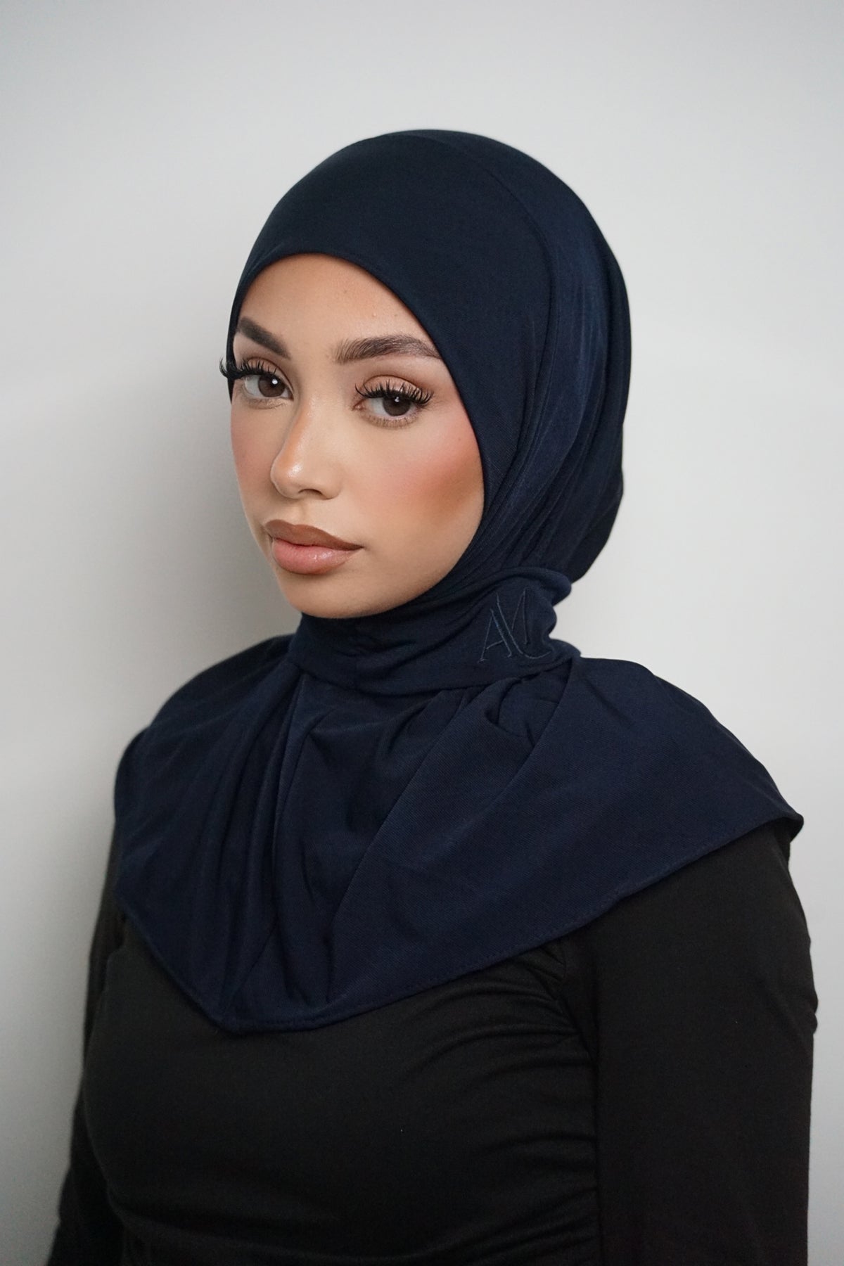 HIJAB CAGOULE À BOUTONS NAVY