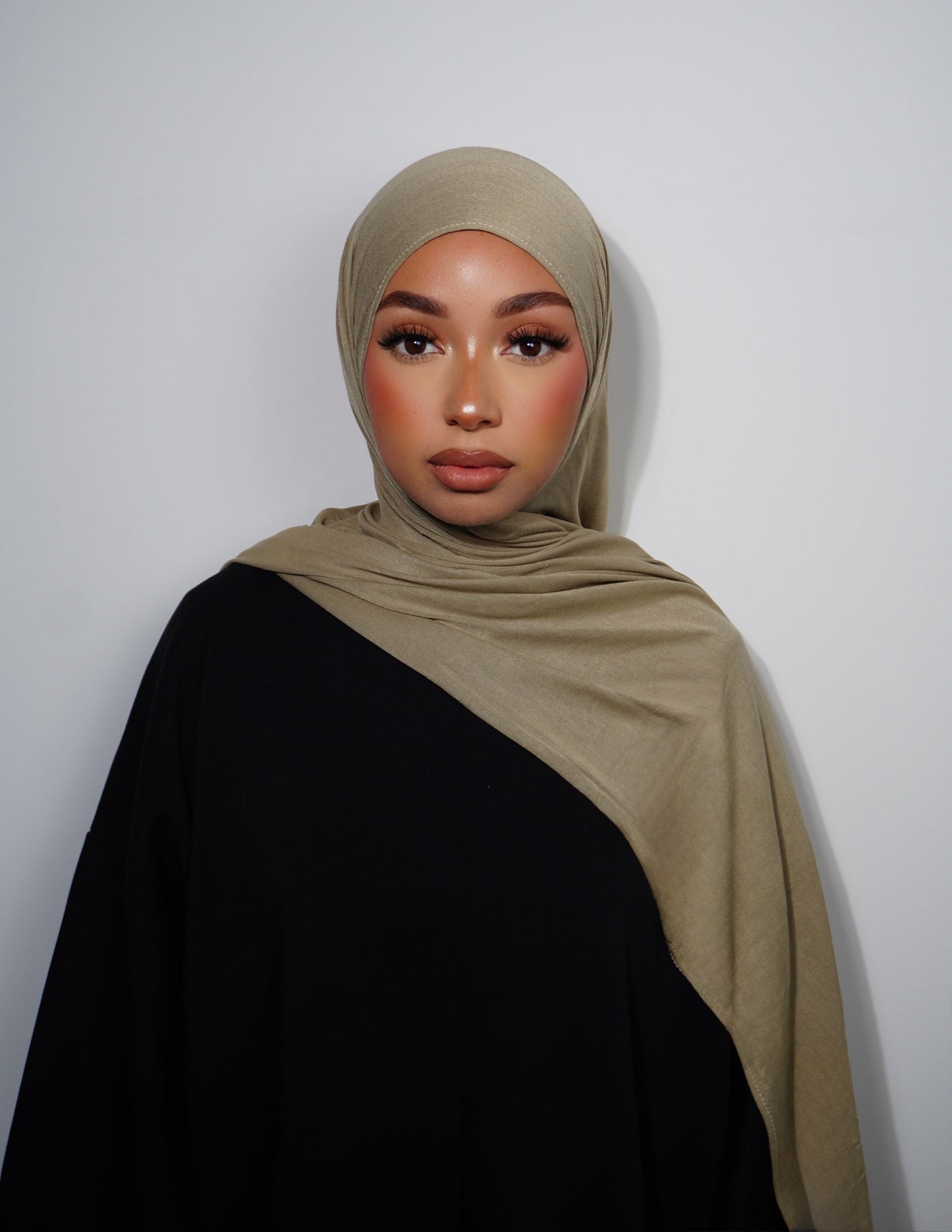 HIJAB JERSEY BAMBOO KHAKI PASTEL