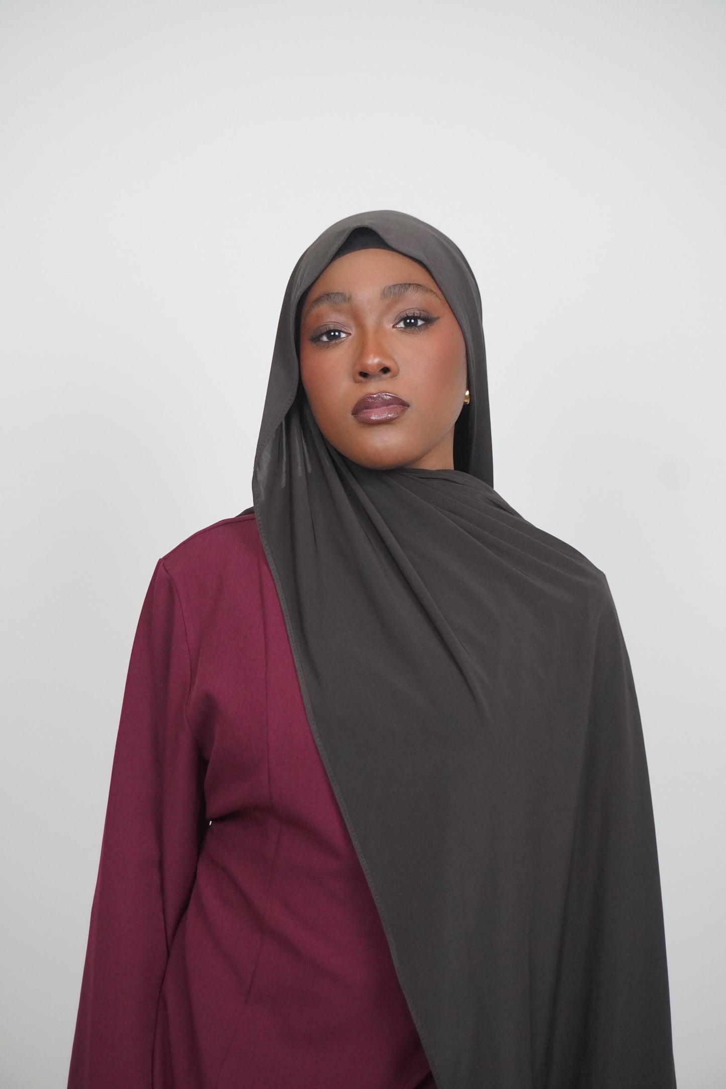 HIJAB JERSEY LIQUID DARK BROWN