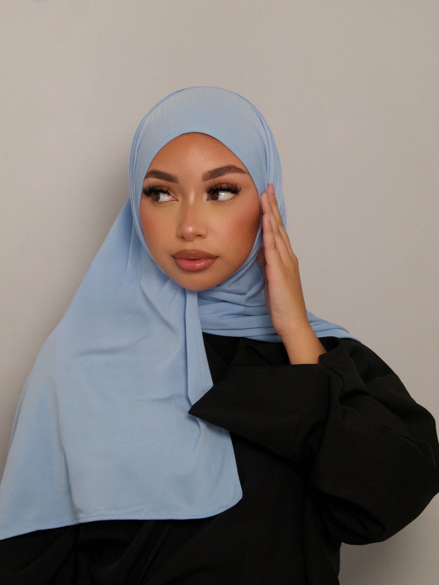 HIJAB JERSEY PREMIUM BLEU CIEL