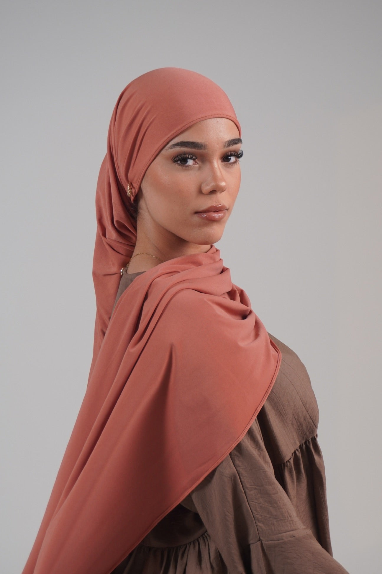 HIJAB JERSEY PREMIUM LUXE ABRICOT 
