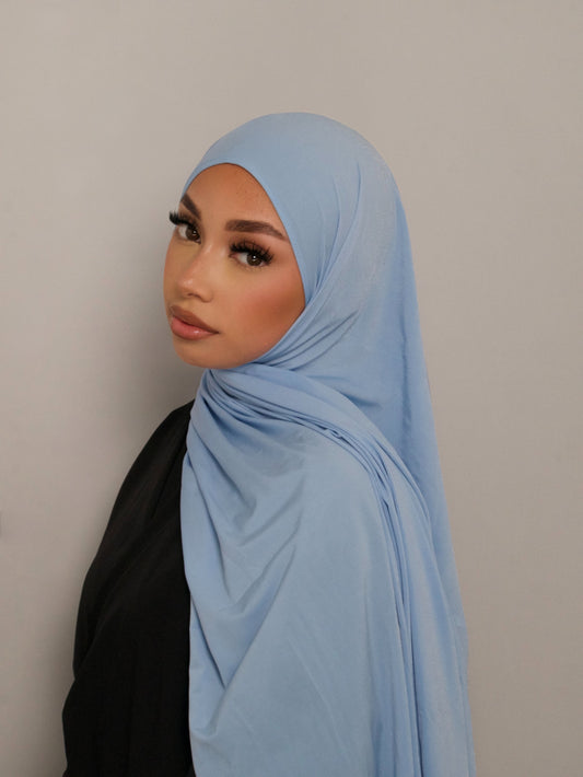 HIJAB JERSEY PREMIUM BLEU CIEL