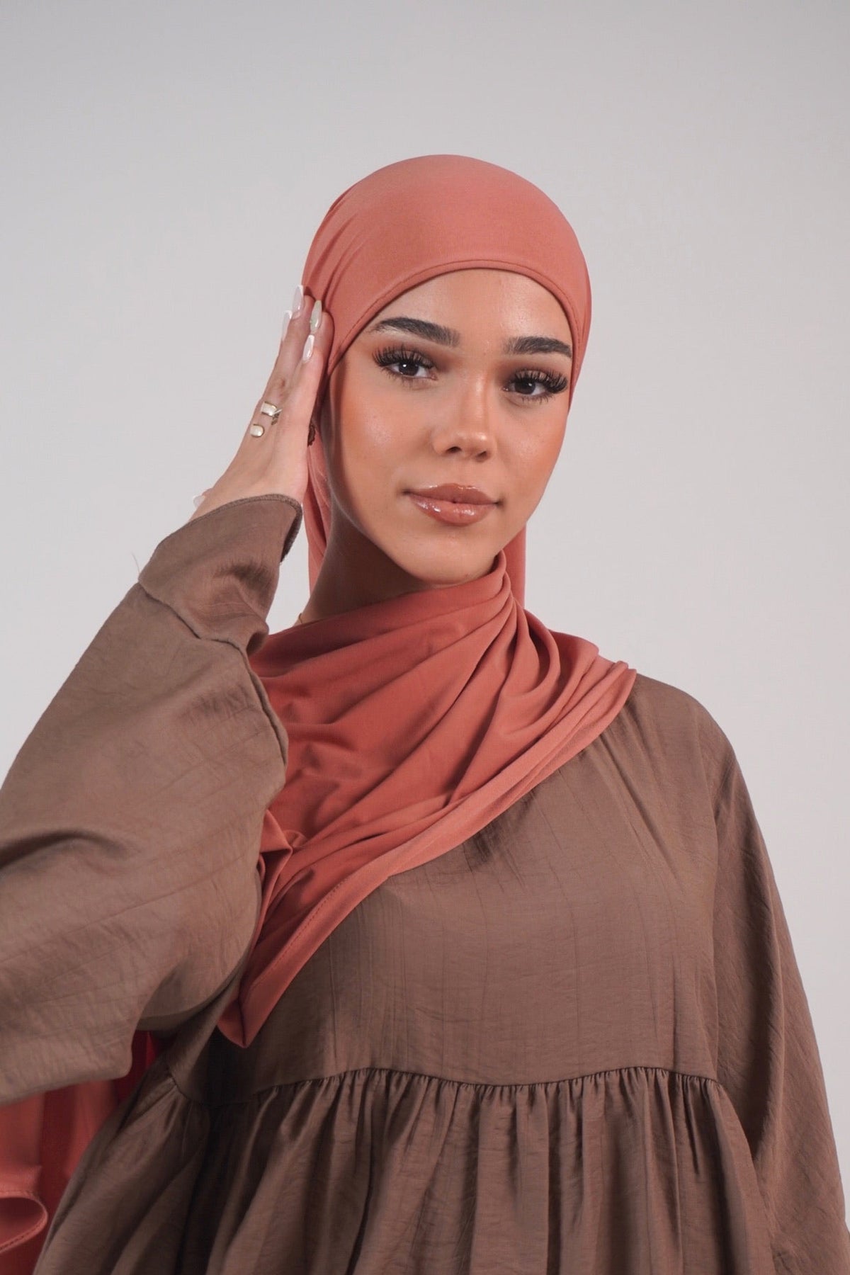 HIJAB JERSEY PREMIUM LUXE ABRICOT 