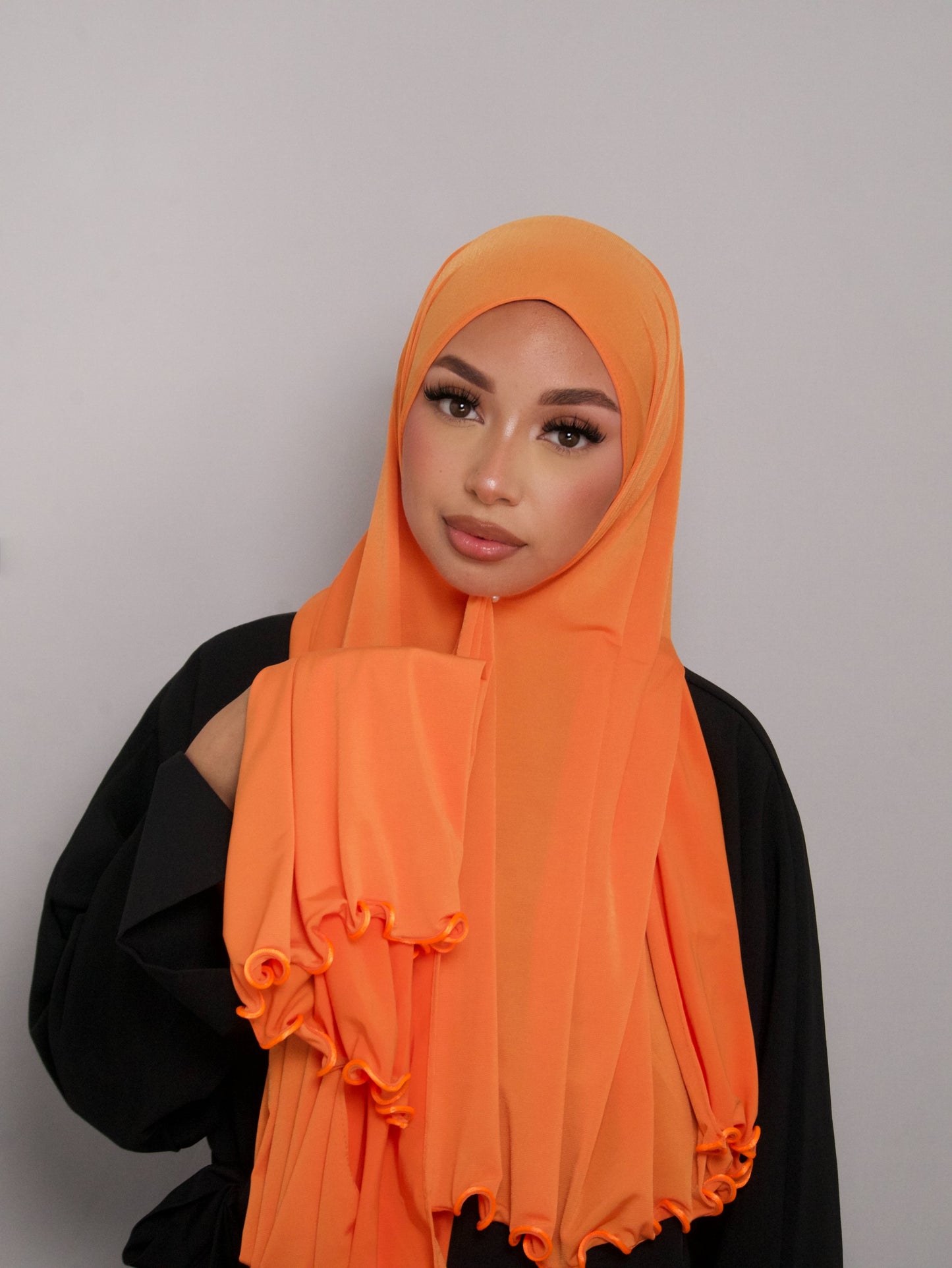 HIJAB JERSEY PREMIUM FRISÉ ORANGE