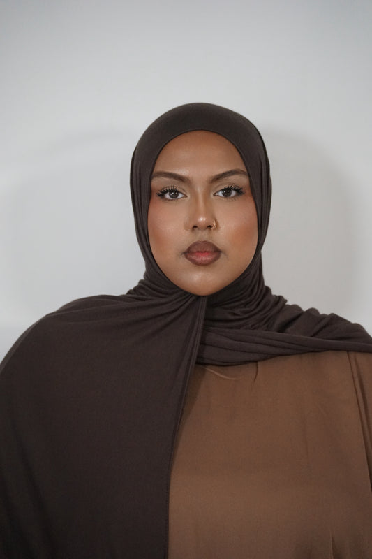 HIJAB MODAL JERSEY BAMBOO CHOCOLAT