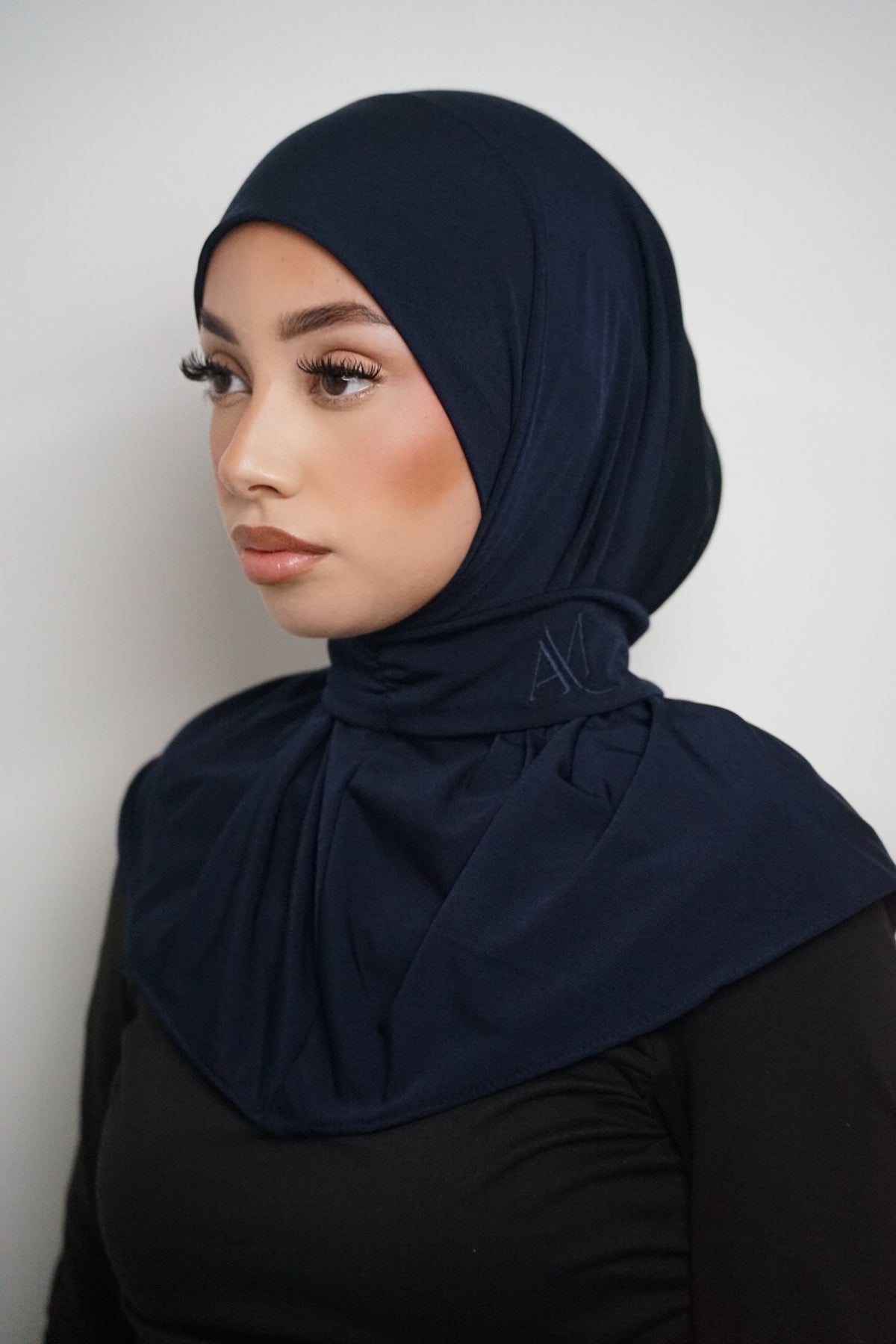 HIJAB CAGOULE À BOUTONS NAVY