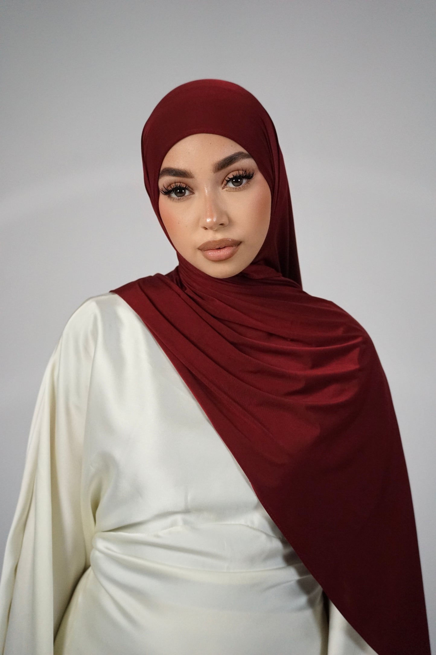 BURGUNDY LIQUID JERSEY HIJAB