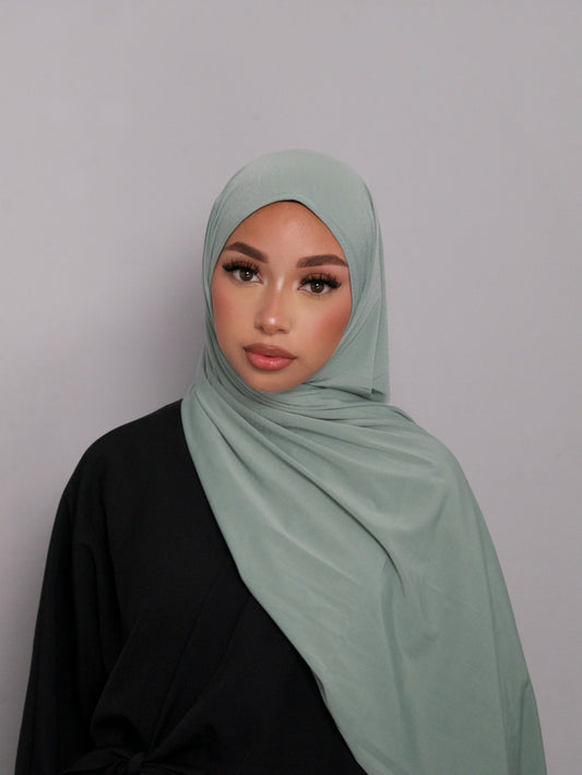 HIJAB JERSEY PREMIUM VERT D'EAU 