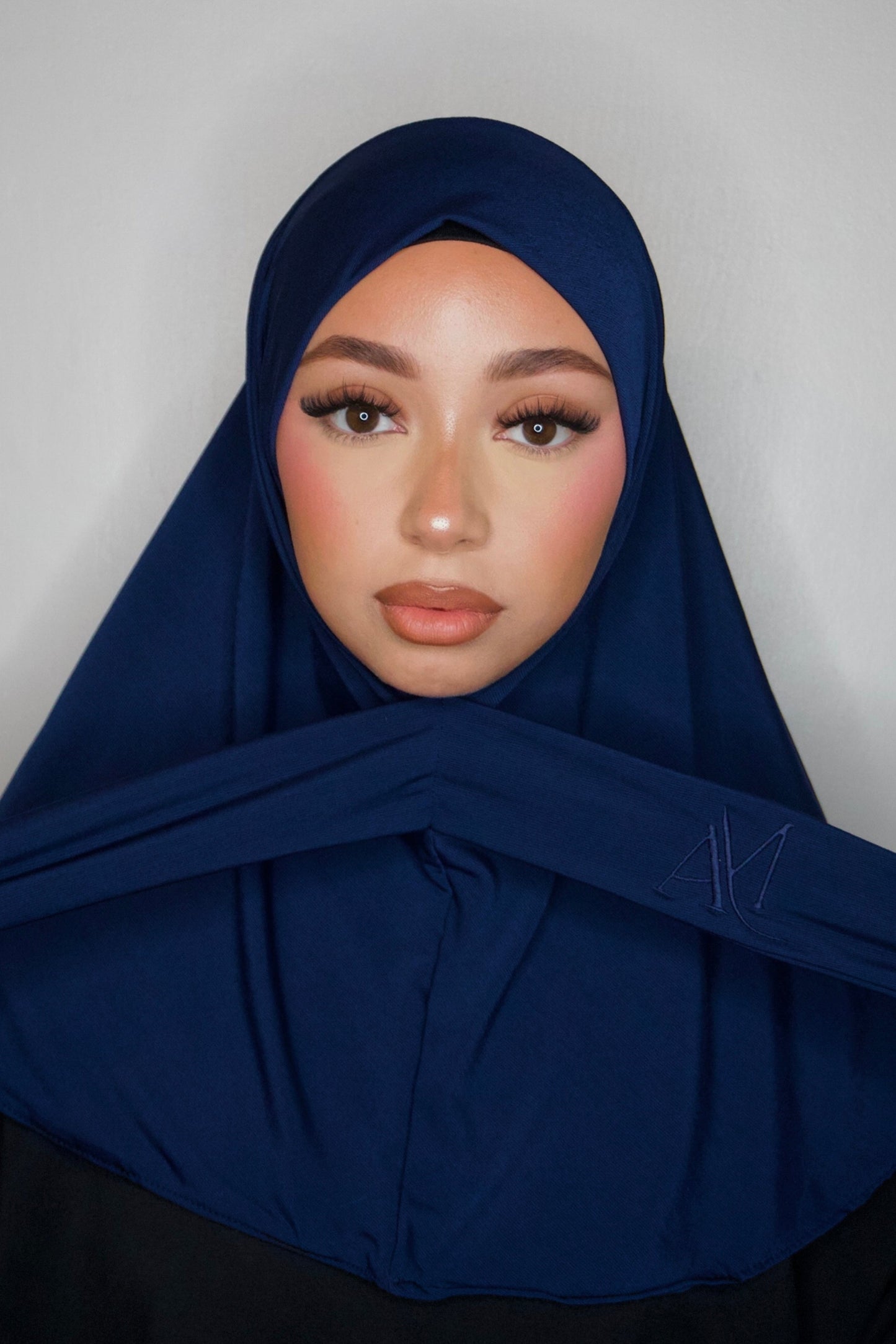 HIJAB CAGOULE À BOUTONS NAVY