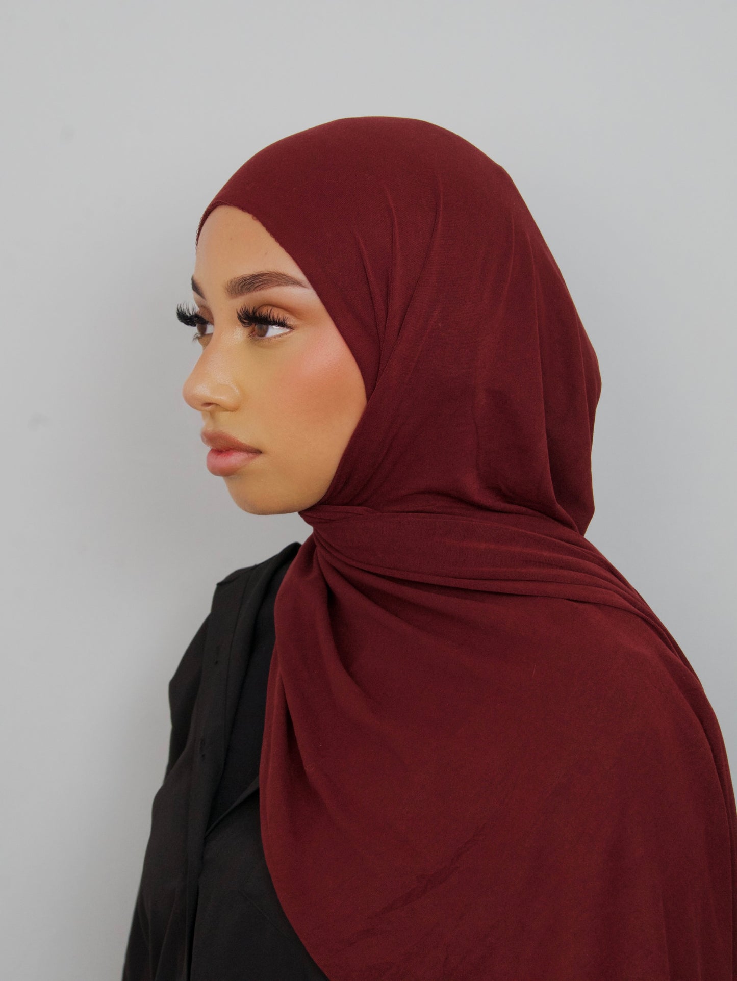 HIJAB JERSEY BAMBOO BORDEAUX