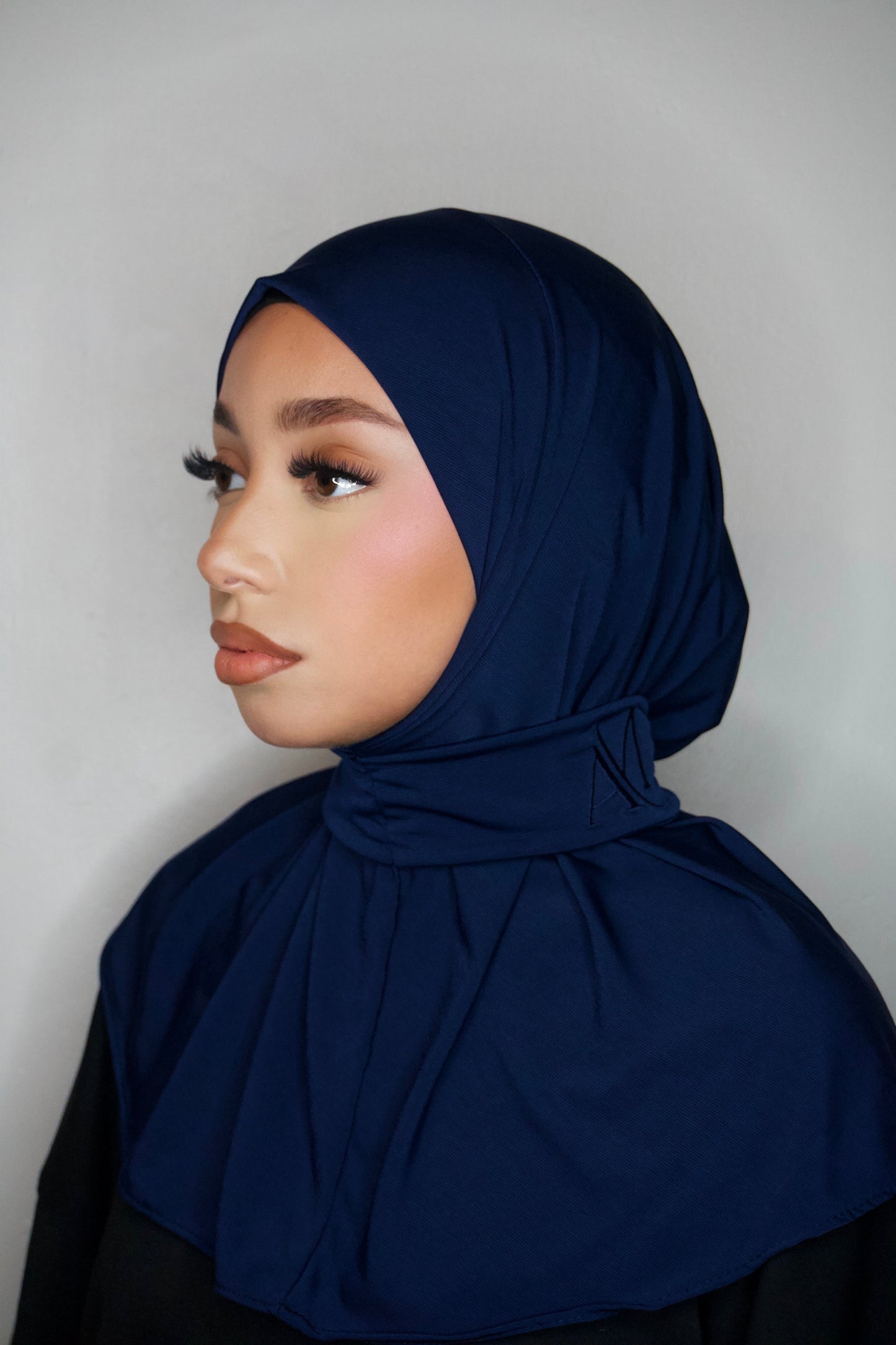 HIJAB CAGOULE À BOUTONS NAVY
