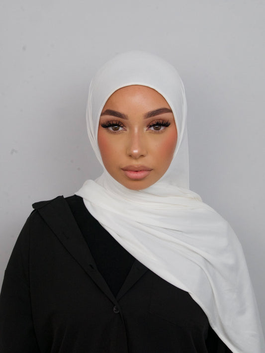 HIJAB JERSEY BAMBOO BLANC