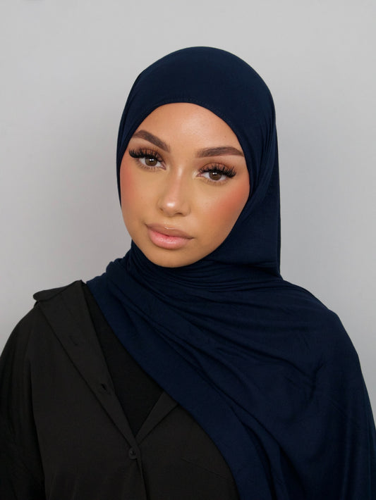 HIJAB JERSEY BAMBOO BLEU MARINE