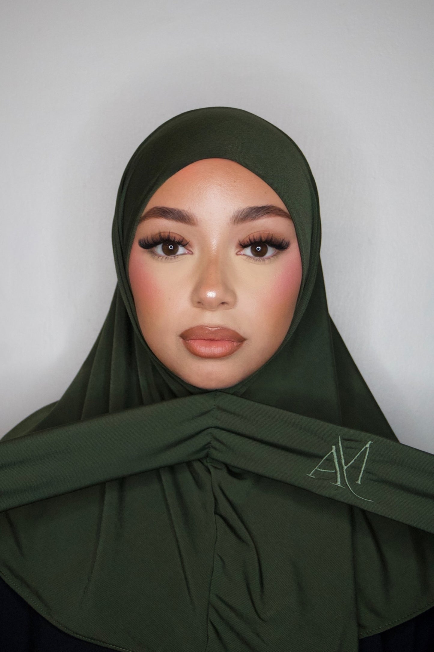HIJAB CAGOULE À BOUTONS KHAKI