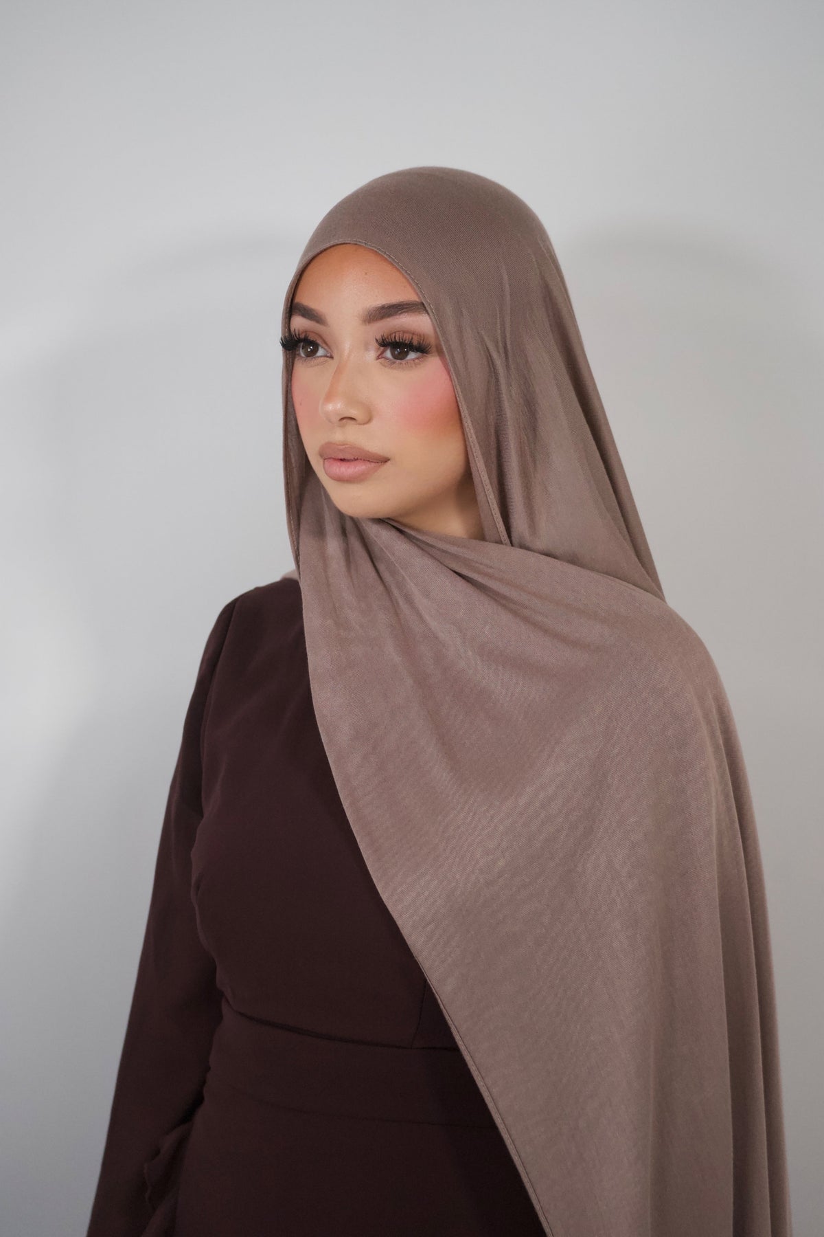 HIJAB MODAL JERSEY BAMBOO COFFEE