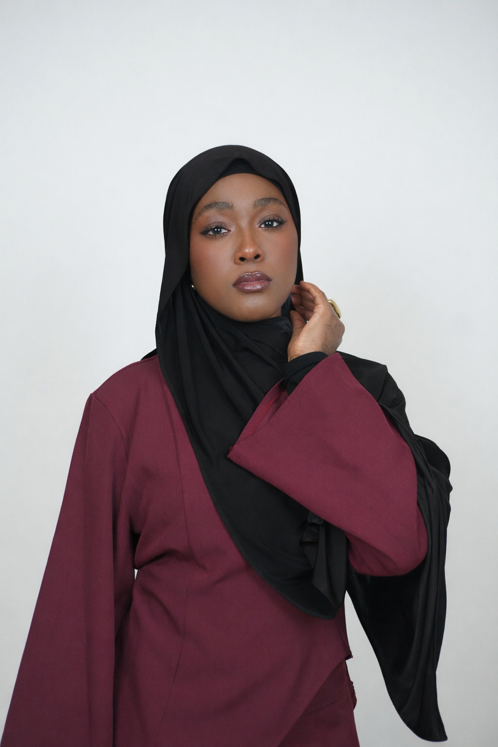 BLACK LIQUID JERSEY HIJAB