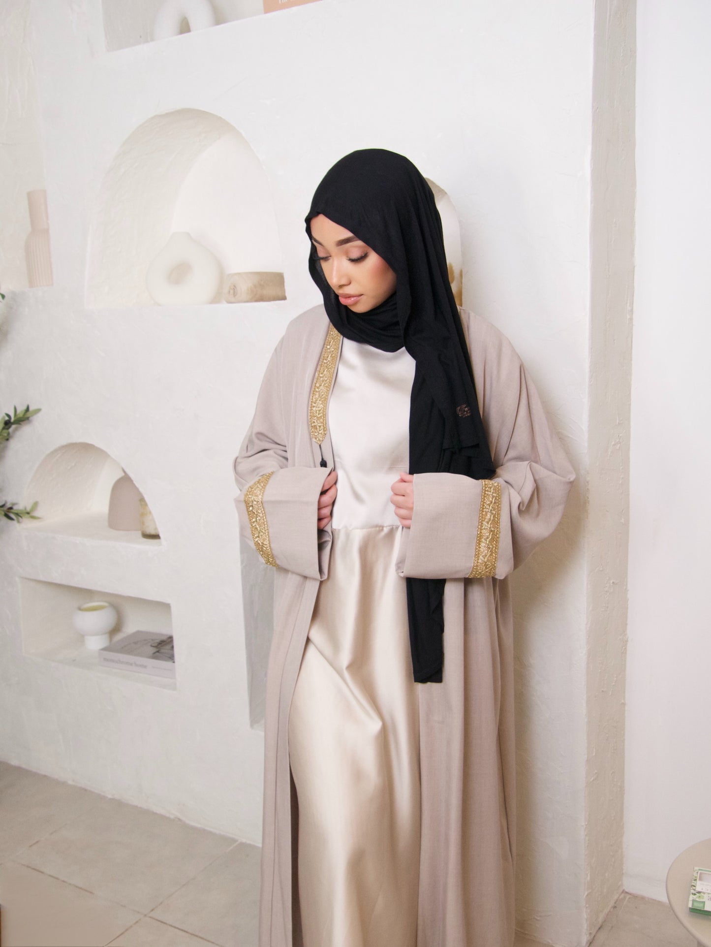 NUDE GOLD KIMONO