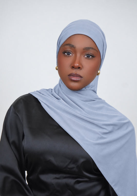 CLOUD BLUE LIQUID JERSEY HIJAB