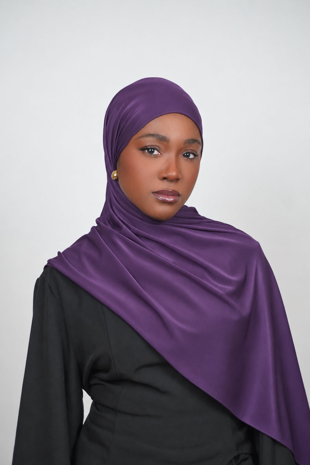 PLUM LIQUID JERSEY HIJAB