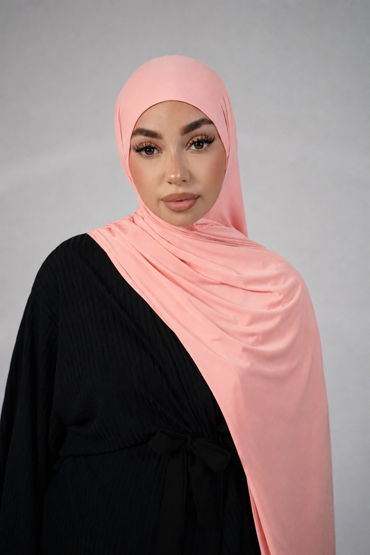 PEACH PINK LUXE PREMIUM JERSEY HIJAB