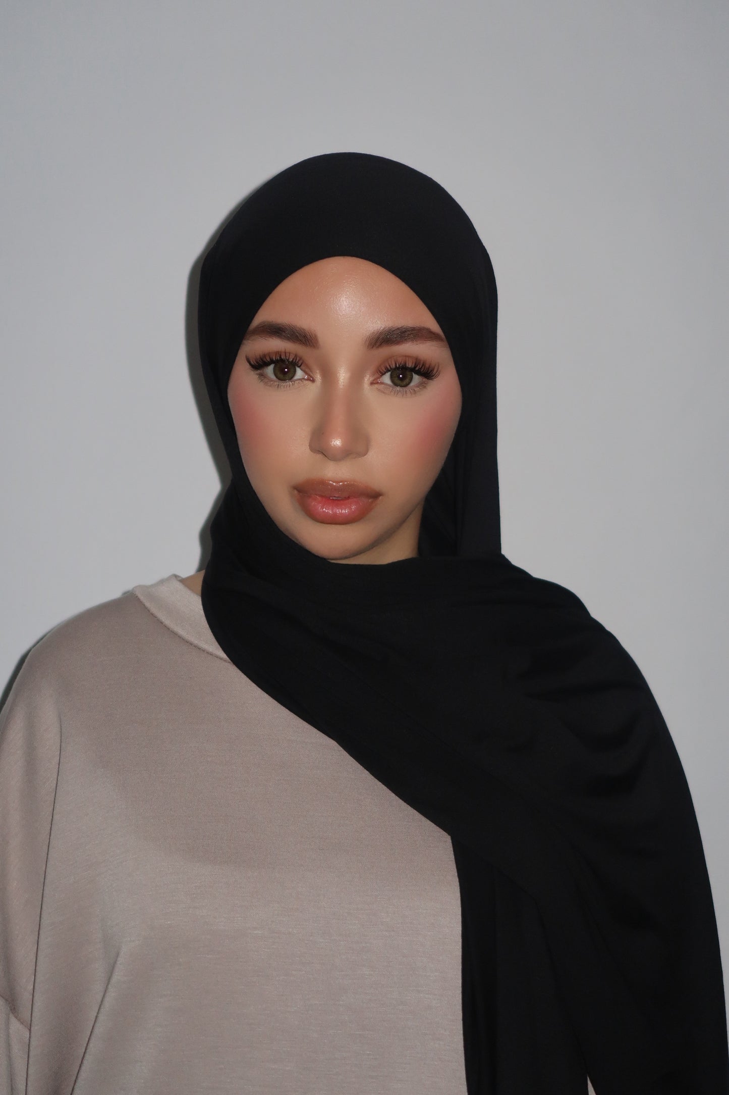 BLACK INTEGRATED UNDERSCARF JERSEY HIJAB