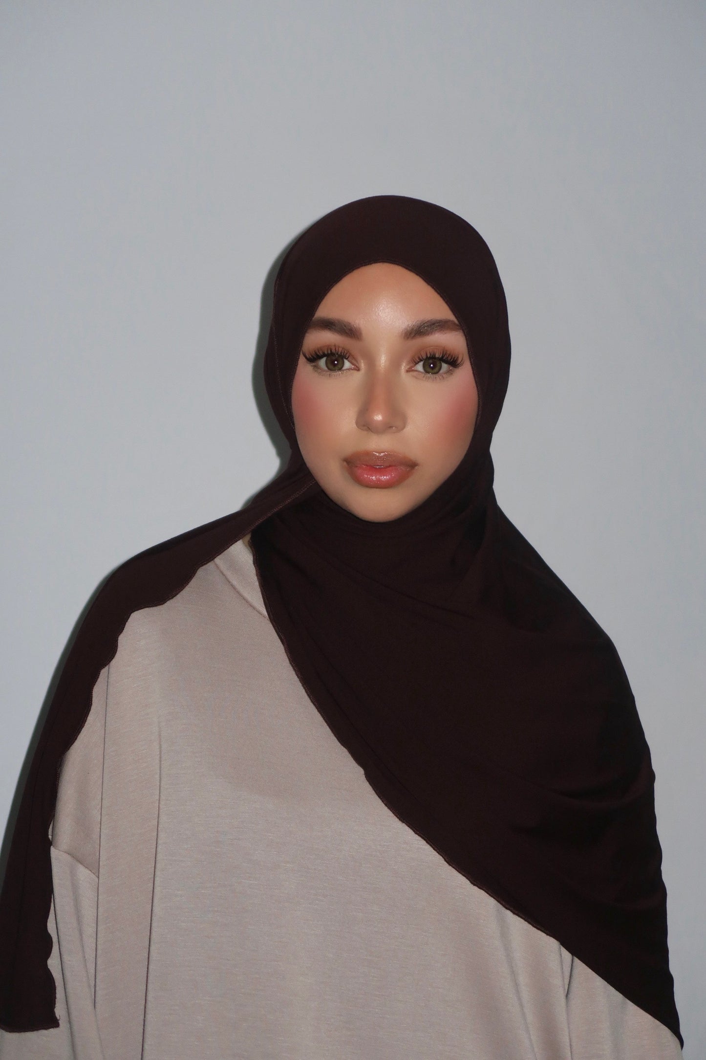 HIJAB JERSEY BAMBOO MARRON